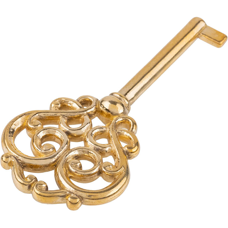 UNIQANTIQ HARDWARE SUPPLY Solid Brass Hollow Barrel Skeleton Key for